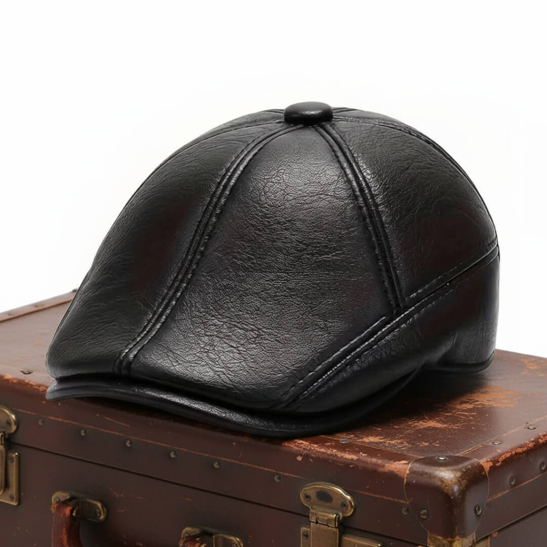 Leather Flat Cap – Classic Stylish Hat