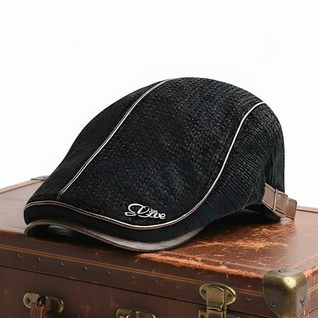 Knitted Flat Cap | Adjustable Leather Strap