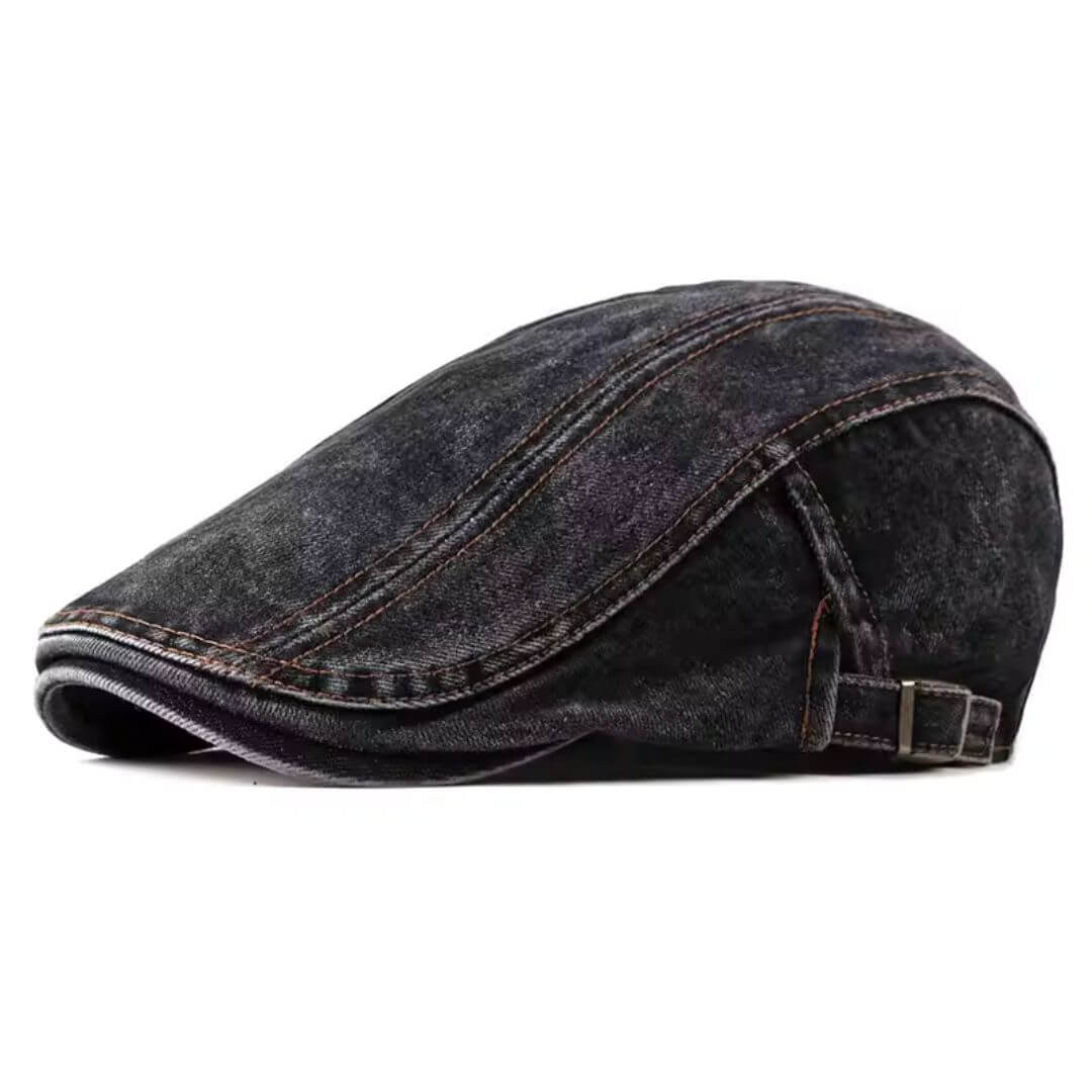 Denim Flat Cap - Adjustable Classic