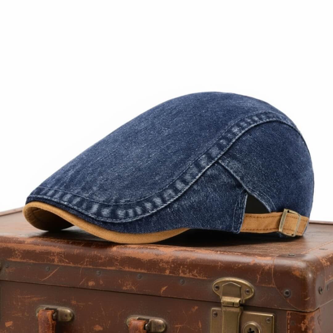Denim Flat Cap – Classic Cotton