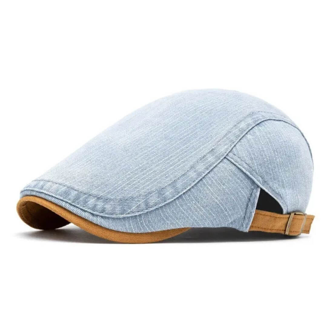 Denim Flat Cap – Classic Cotton