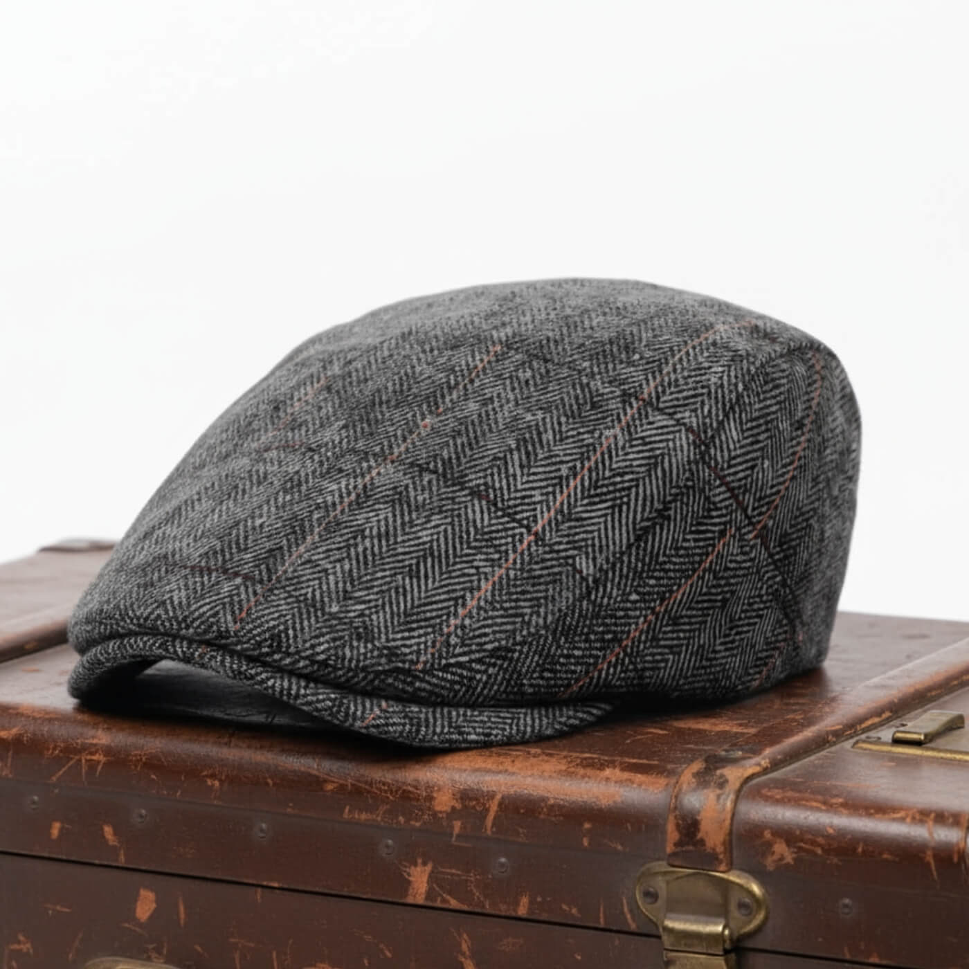 Wool Blend Flat Cap – Vintage Plaid
