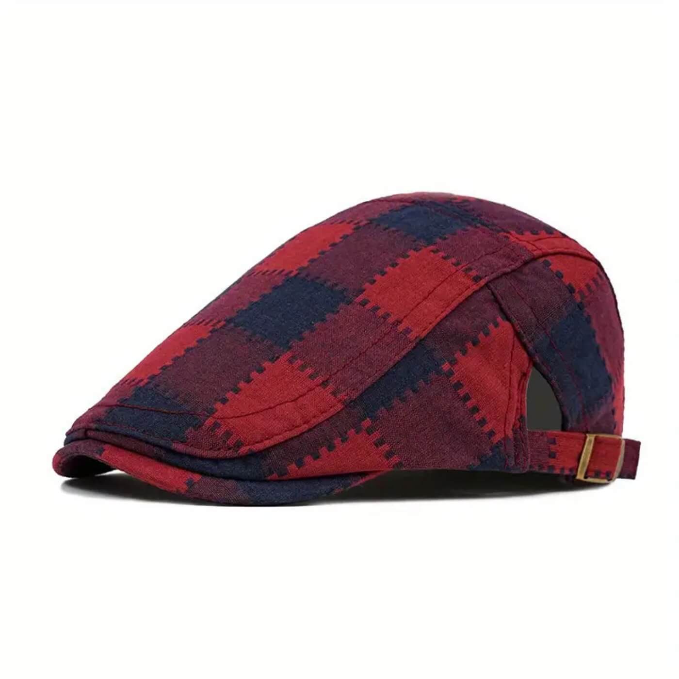 Plaid Flat Cap – Classic Cotton