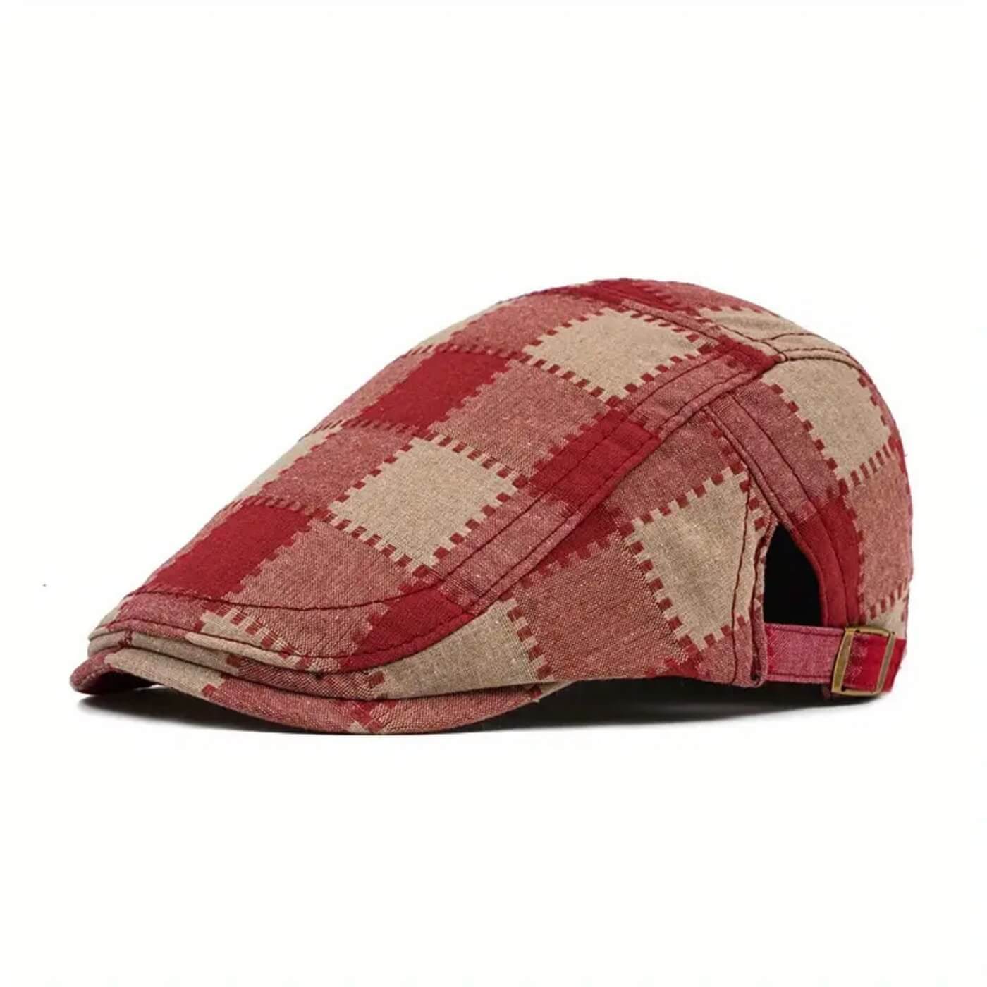 Plaid Flat Cap – Classic Cotton