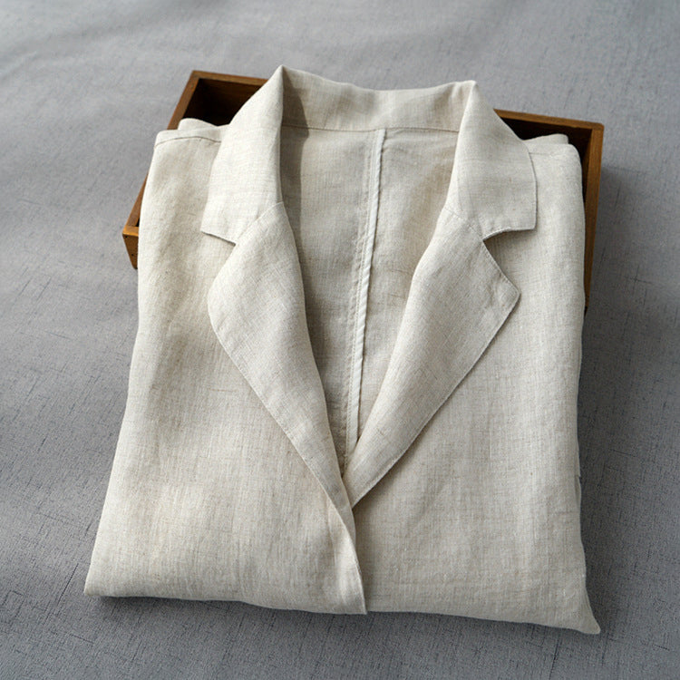 Linen Blazer | Lightweight Structured Lapel