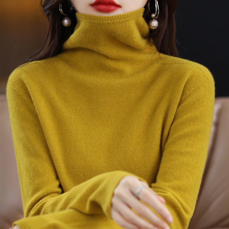 Wool Turtleneck Sweater - Elegant Soft Blend