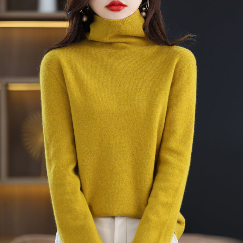 Wool Turtleneck Sweater - Elegant Soft Blend