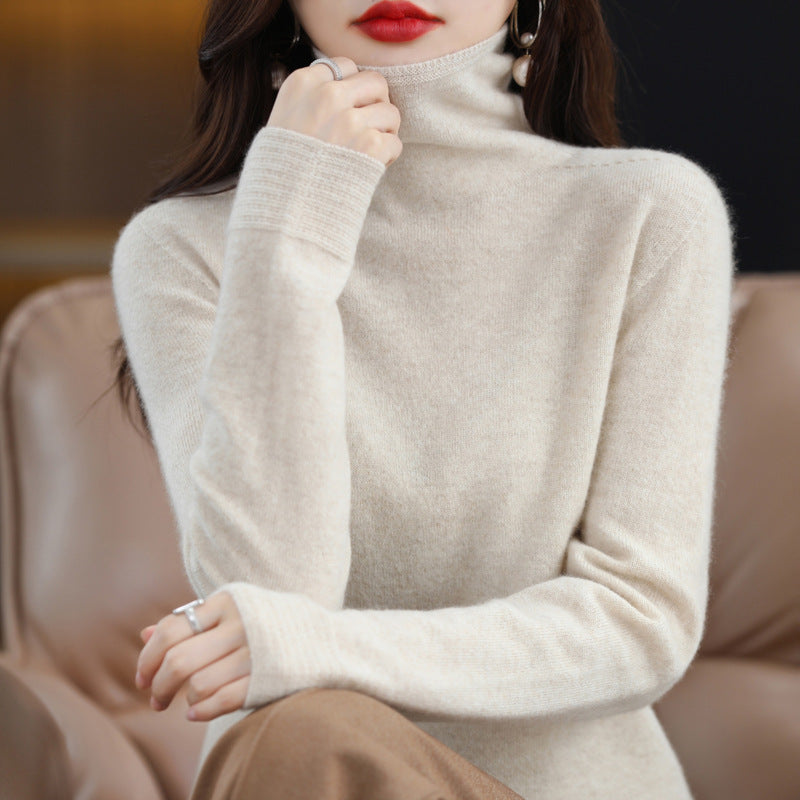 Wool Turtleneck Sweater - Elegant Soft Blend