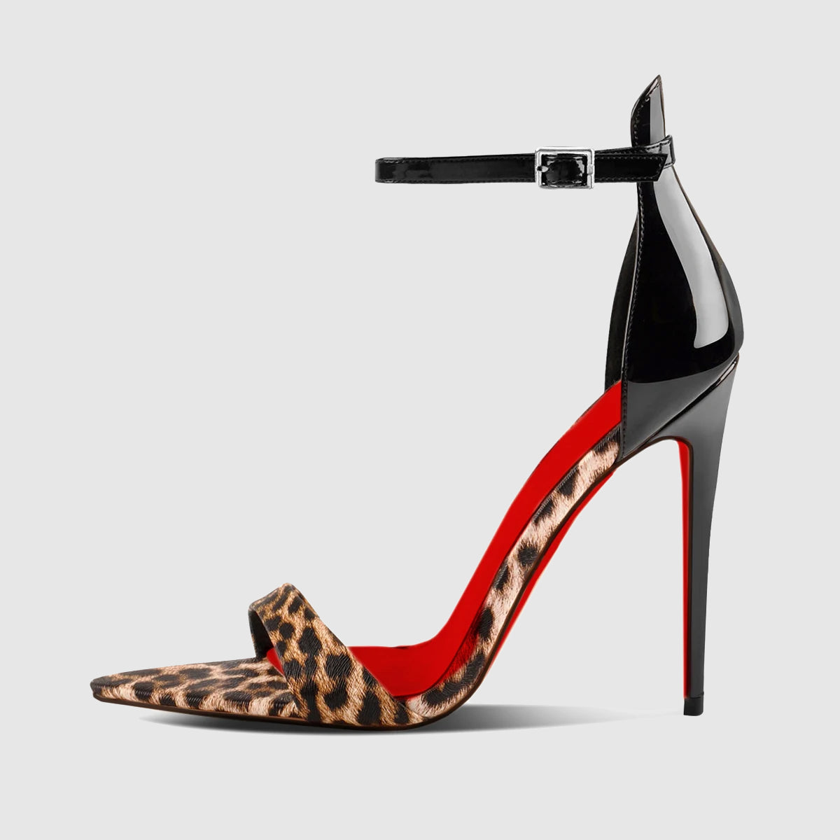 Luxe Stiletto Heels - Red Leopard