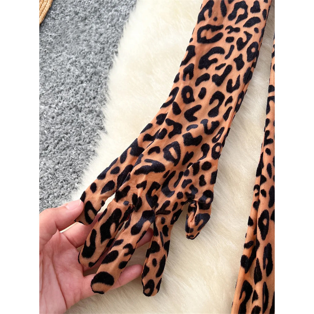 Leopard Print Jumpsuit - Sleek Tailored Fit