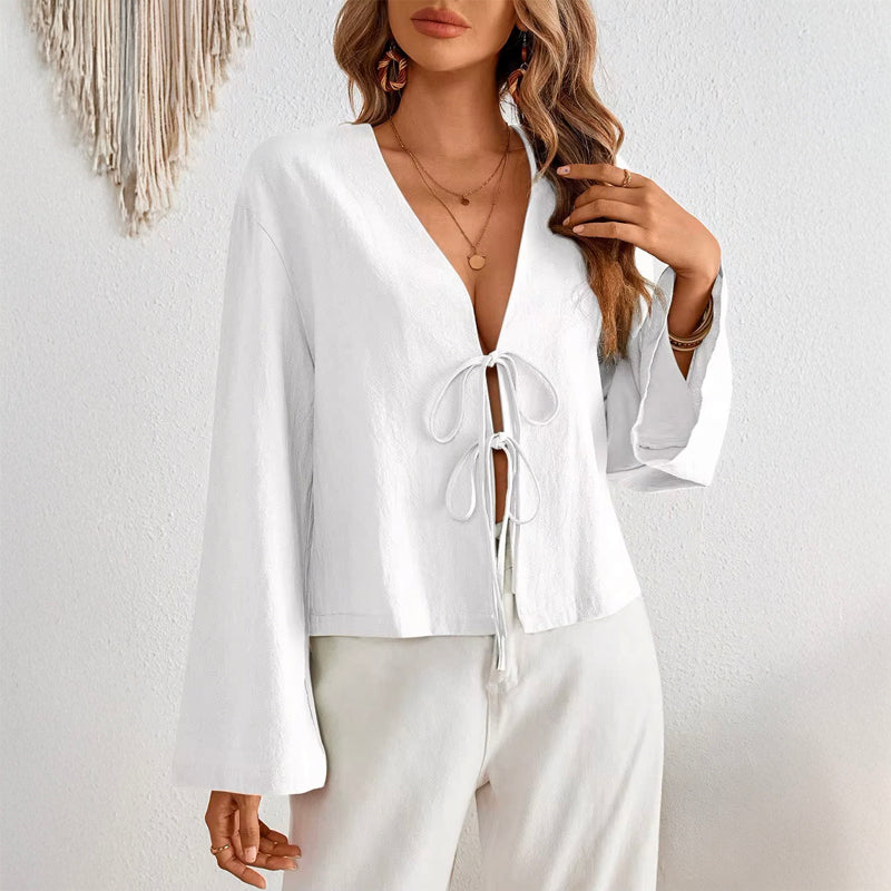 Lace Up Blouse – Viretti Milano