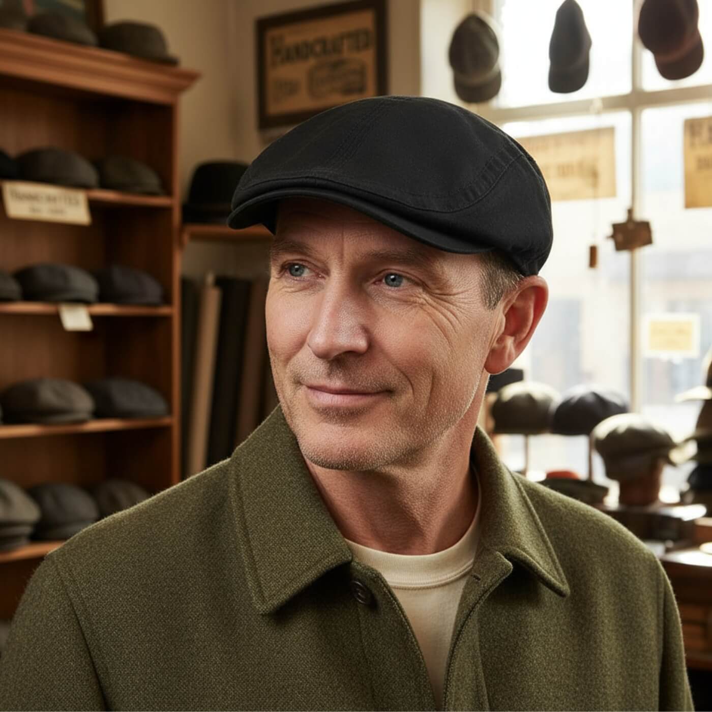 Cotton Flat Cap | Breathable Lightweight Hat