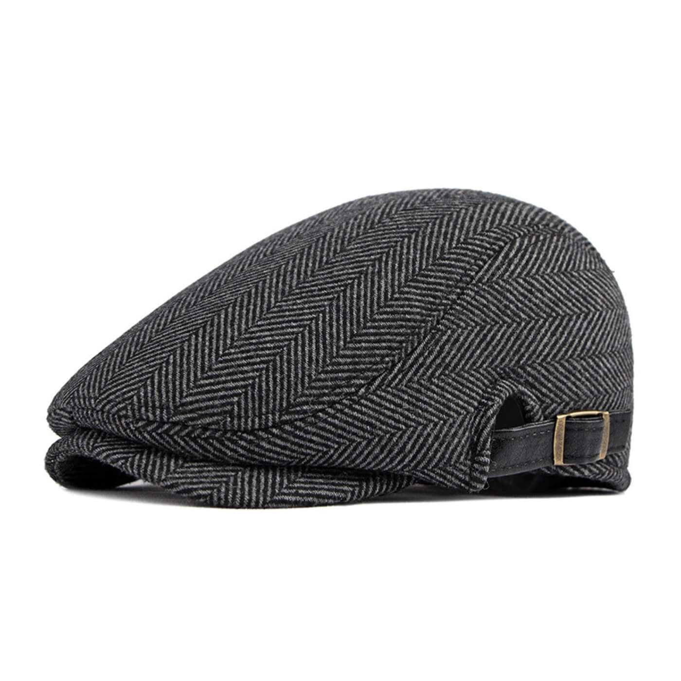Wool Flat Cap – Classic Adjustable Style