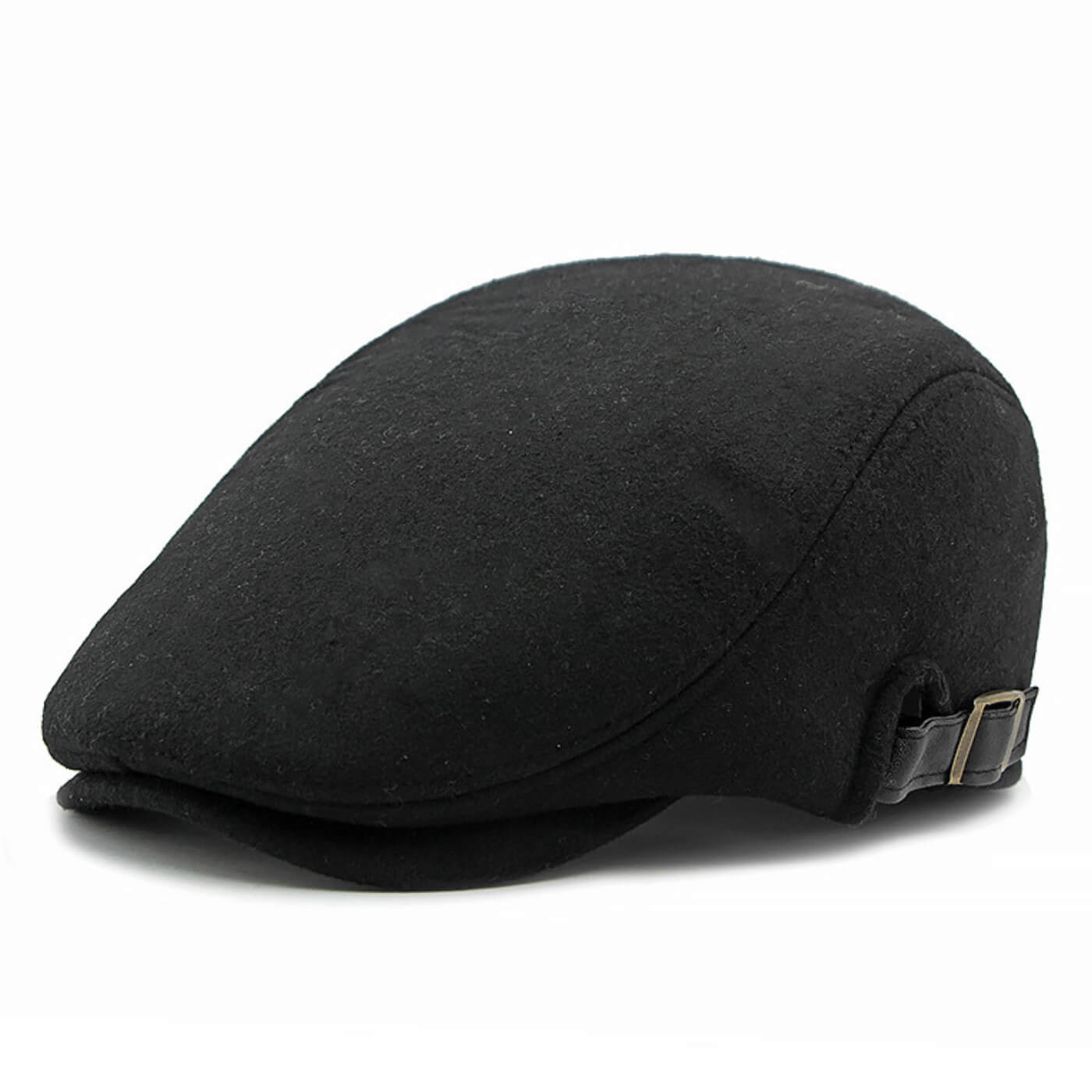 Wool Flat Cap – Classic Adjustable Style