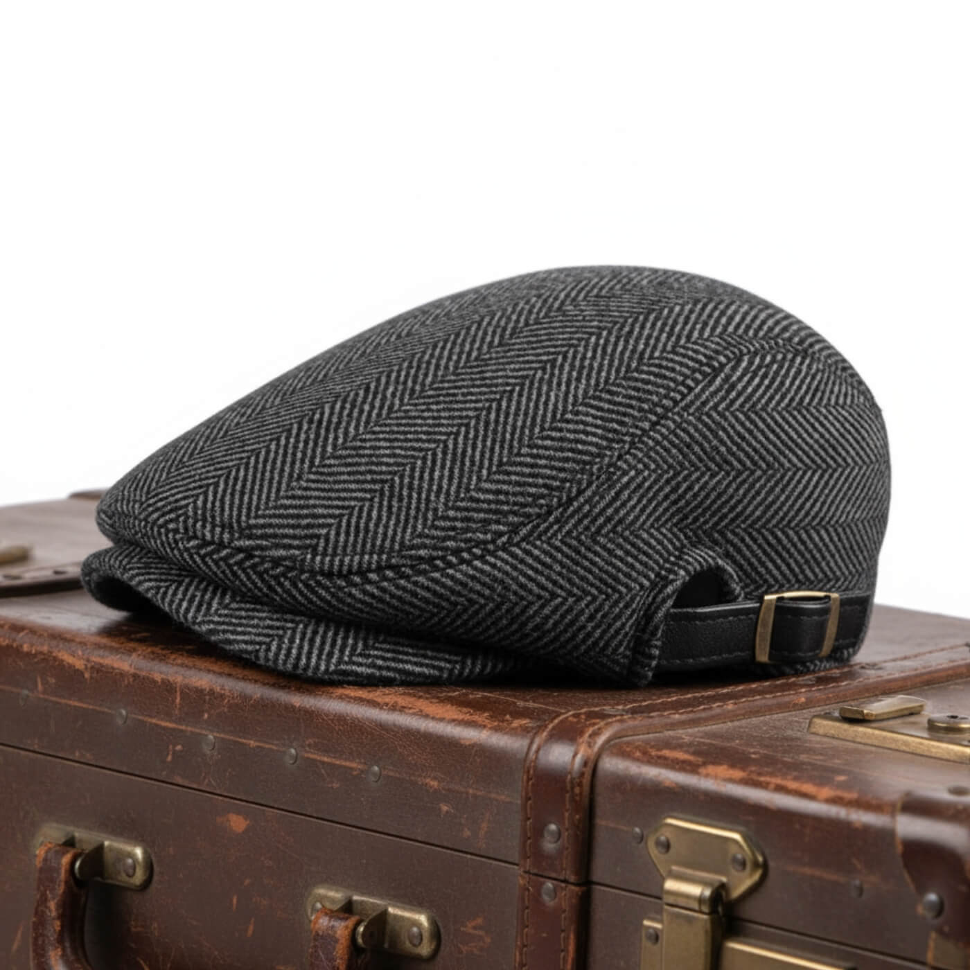 Wool Flat Cap – Classic Adjustable Style