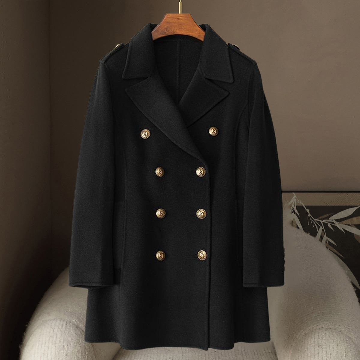 Wool Cashmere Coat | Double-Breasted Chic