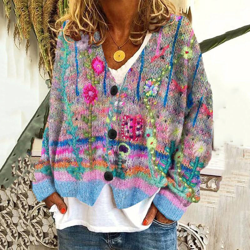 Bohemian Dream Cardigan - Vibrant Knitwear