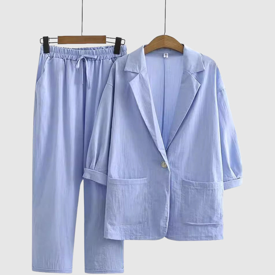 Linen Blazer Set | Loose Fit Duo