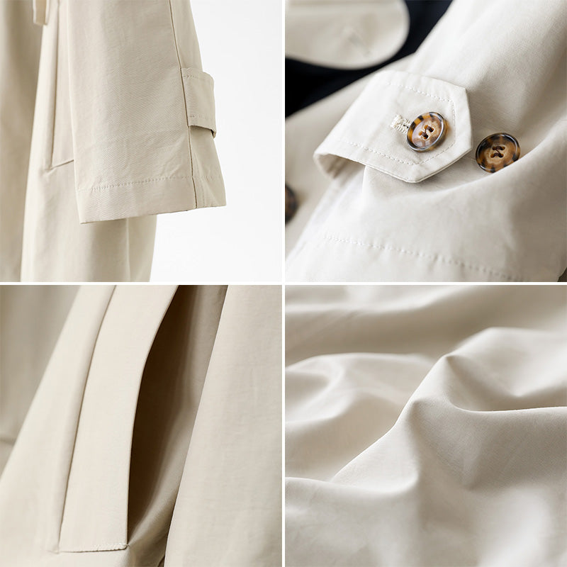 Hooded Coat Double-Sided Cotton Blend