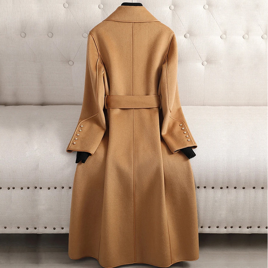 Wool Coat - Tailored Luxury Belted