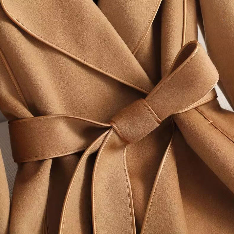 Wool Coat - Tailored Luxury Belted