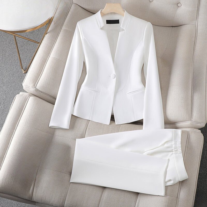 Sleek Blazer Suit - Chic Office Set