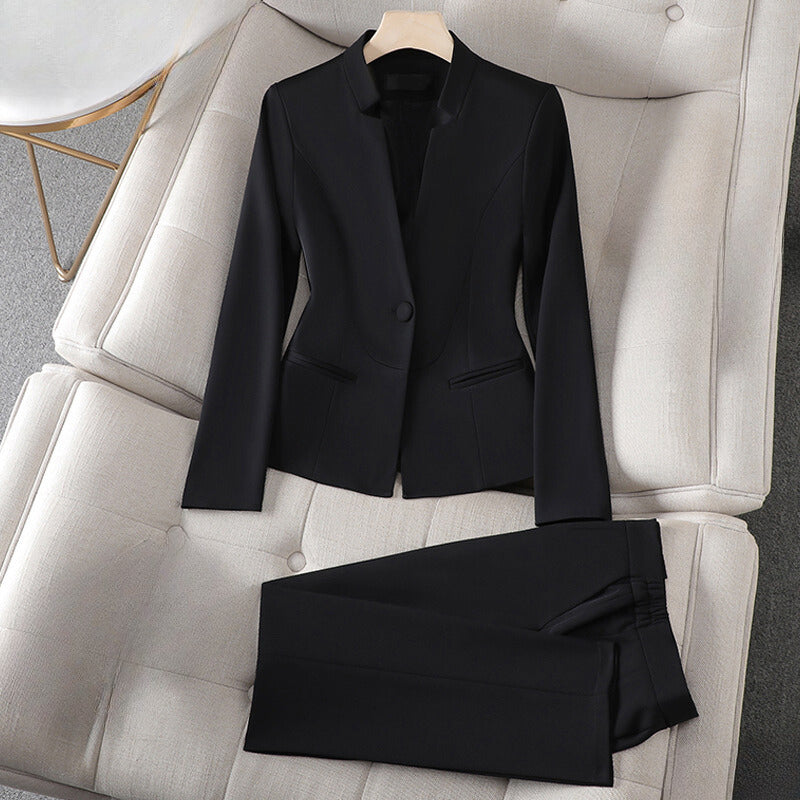 Sleek Blazer Suit - Chic Office Set
