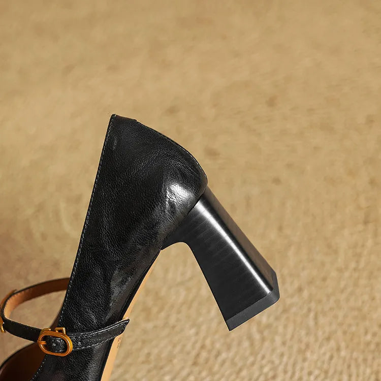Leather Mary Jane Heels – Elegant Vintage