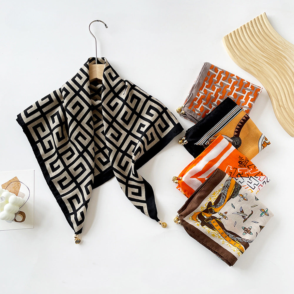 Silk Fashion Scarf – Luxury Soft Lightweight Patterned Silk Wrap by Viretti Milano