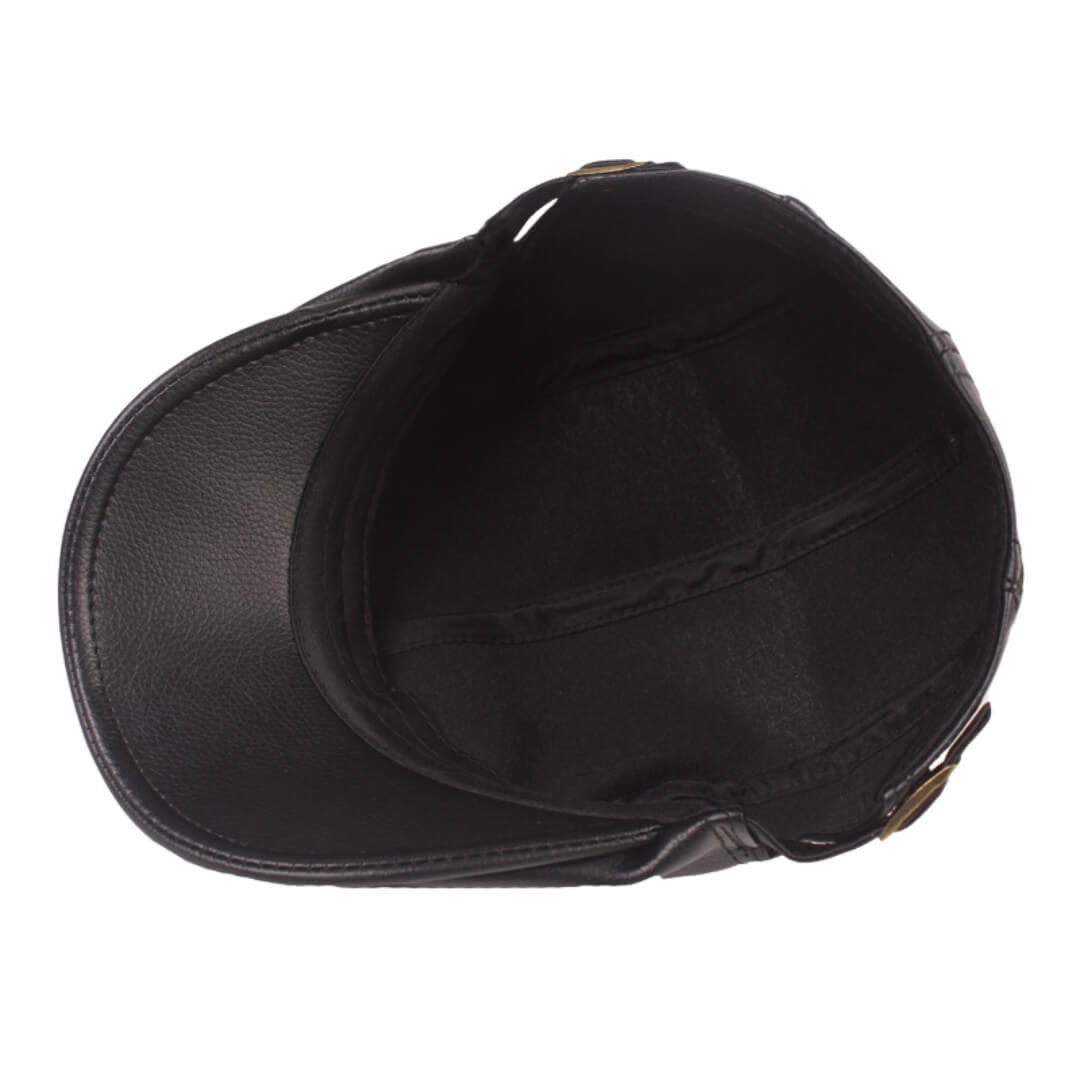Leather Flat Cap – Premium Adjustable
