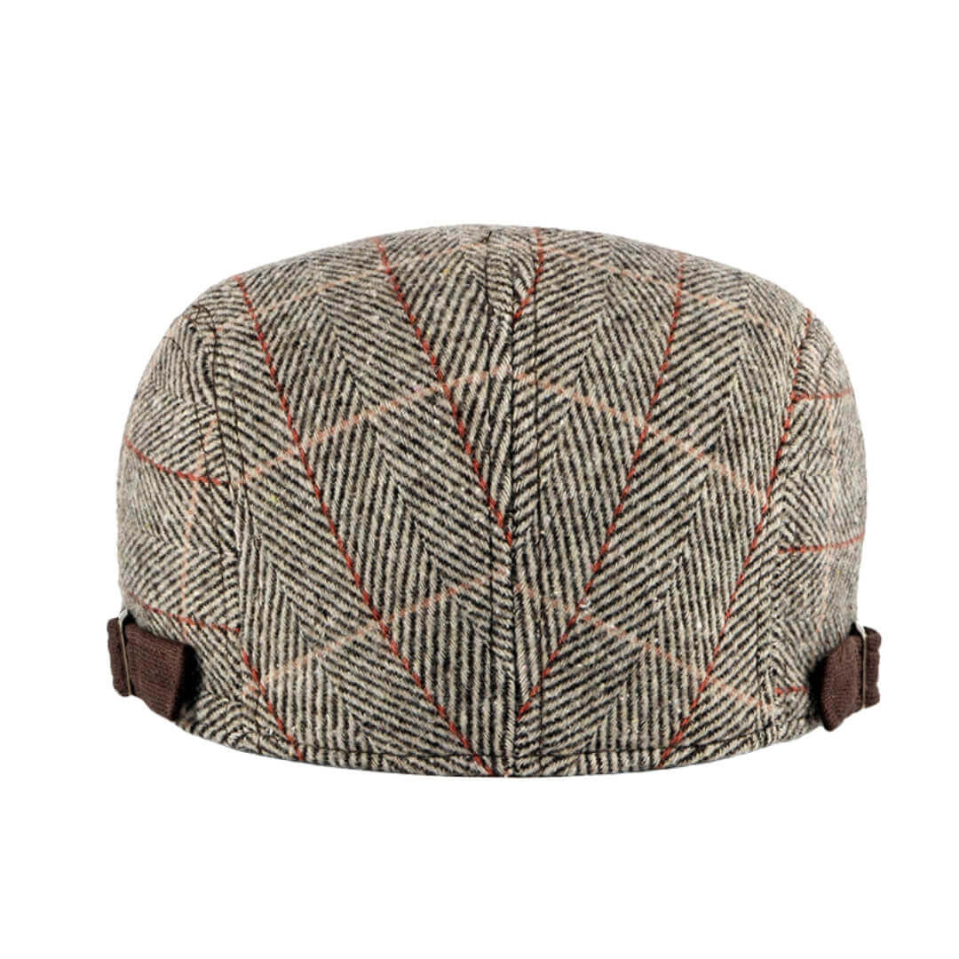 Herringbone Flat Cap – Classic Cotton