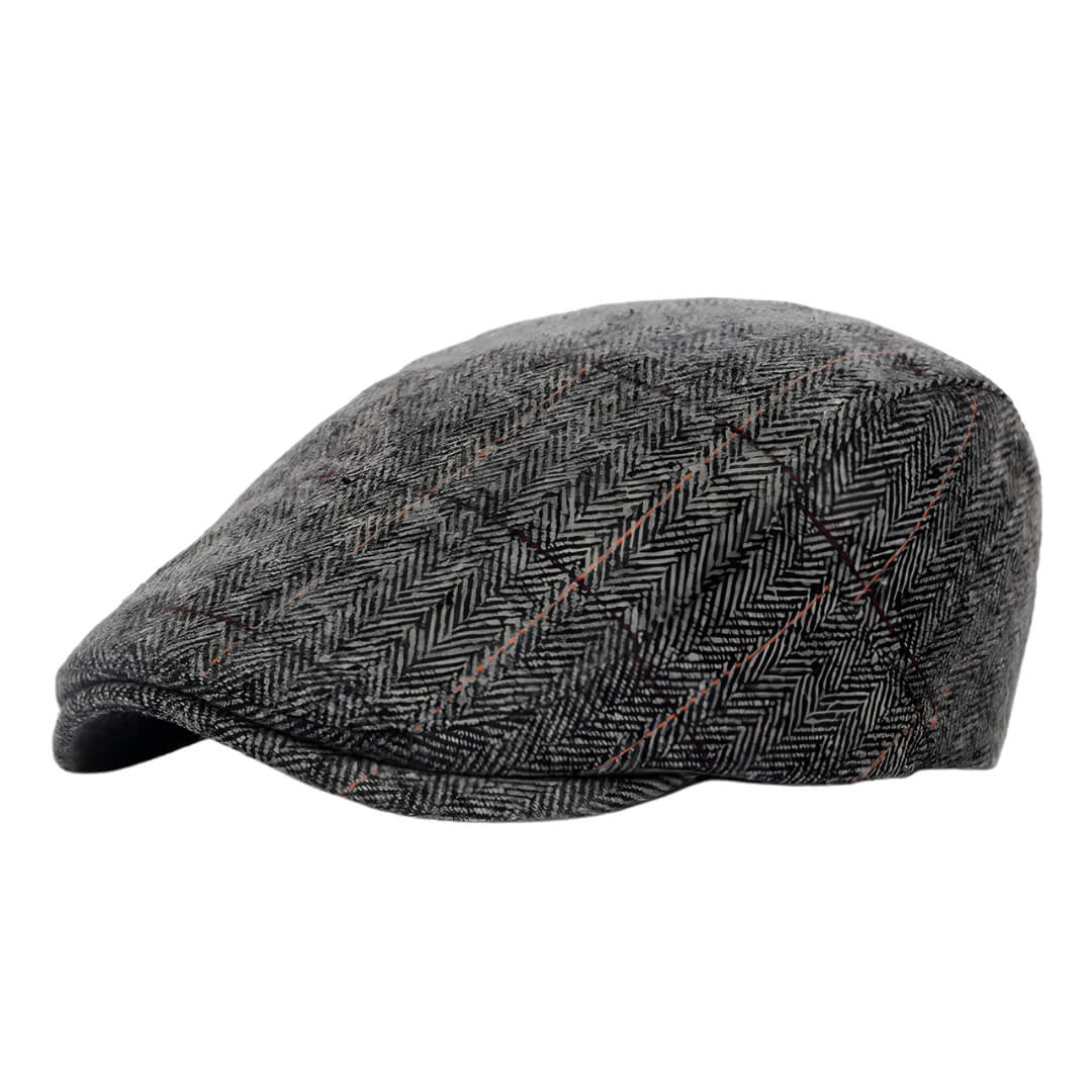 Wool Blend Flat Cap – Vintage Plaid