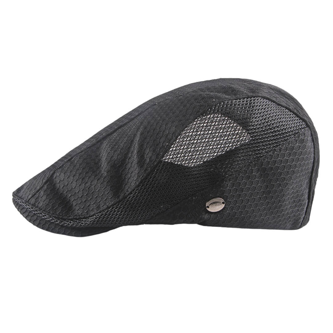 Mesh Flat Cap – Adjustable Honeycomb Design