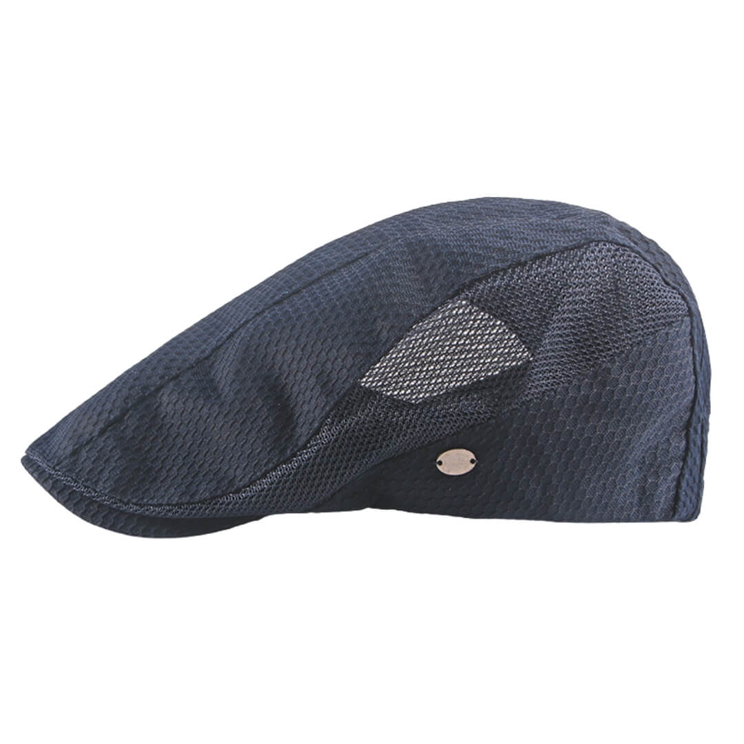 Mesh Flat Cap – Adjustable Honeycomb Design