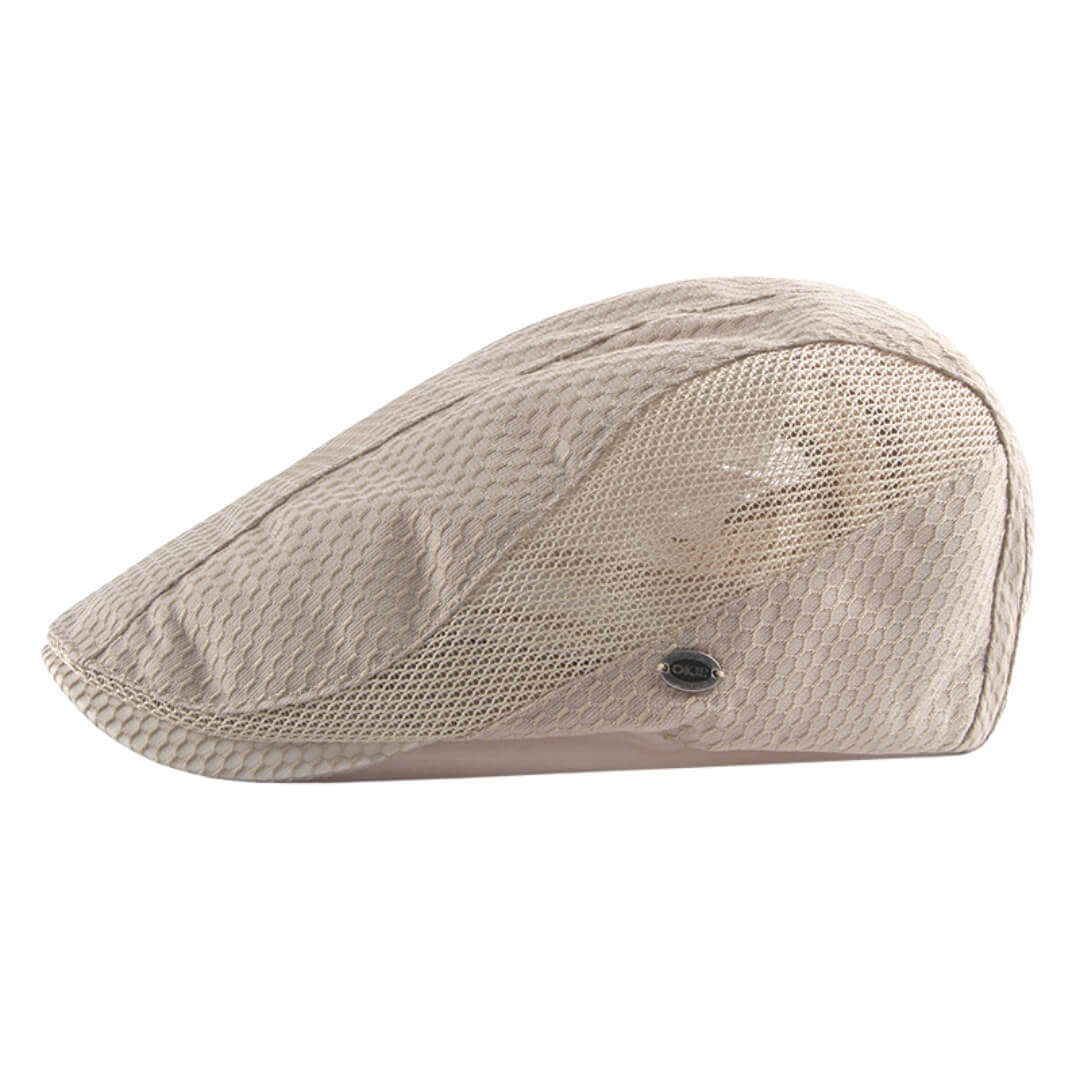 Mesh Flat Cap – Adjustable Honeycomb Design