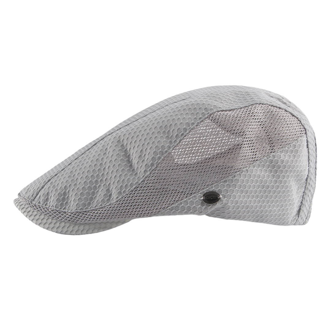 Mesh Flat Cap – Adjustable Honeycomb Design
