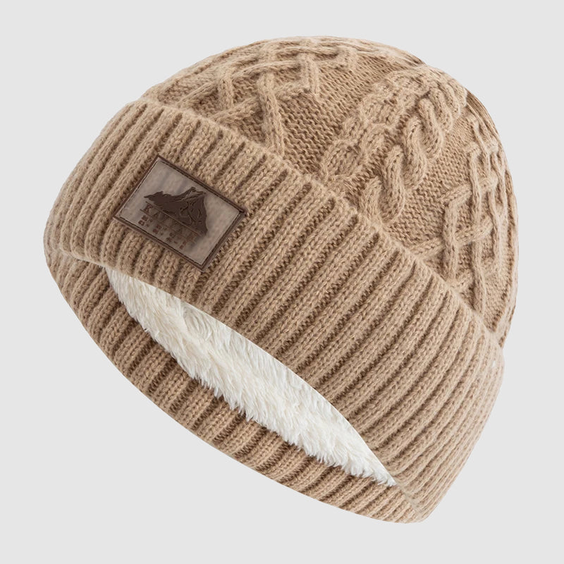 Knitted Beanie – Fold-Over Cuff