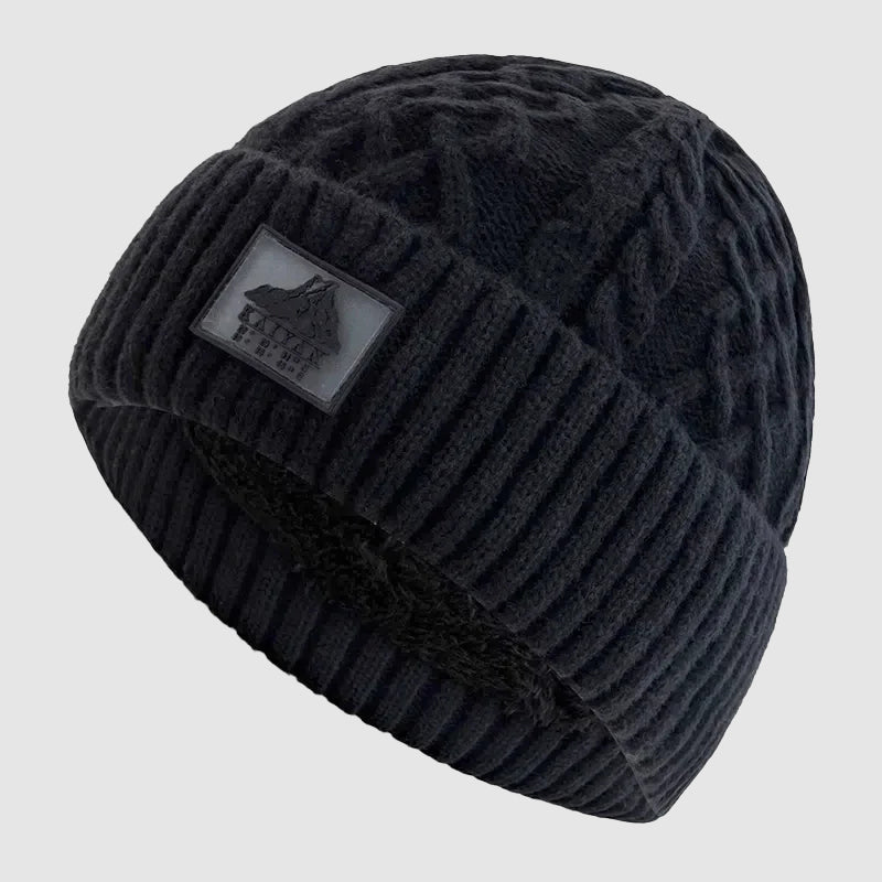 Knitted Beanie – Fold-Over Cuff
