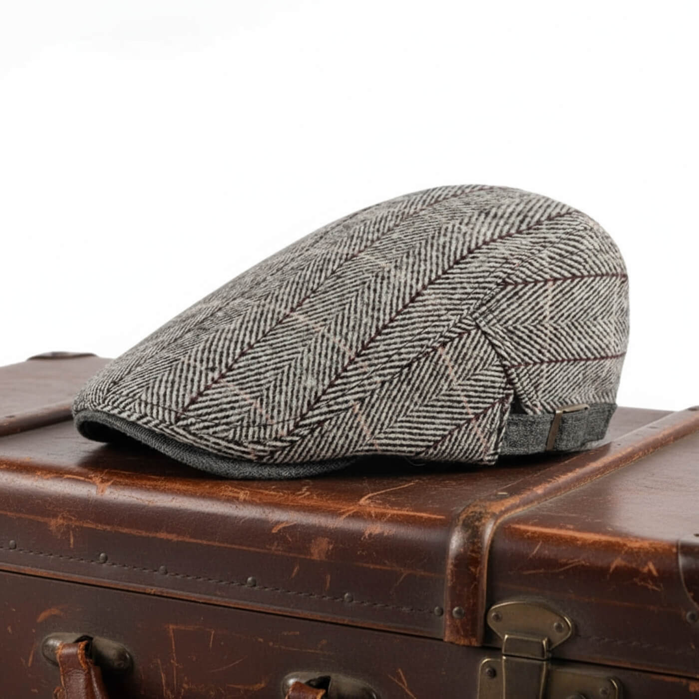 Herringbone Flat Cap – Classic Cotton