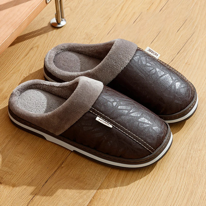 Men's Indoor Slippers – Italian Faux Leather