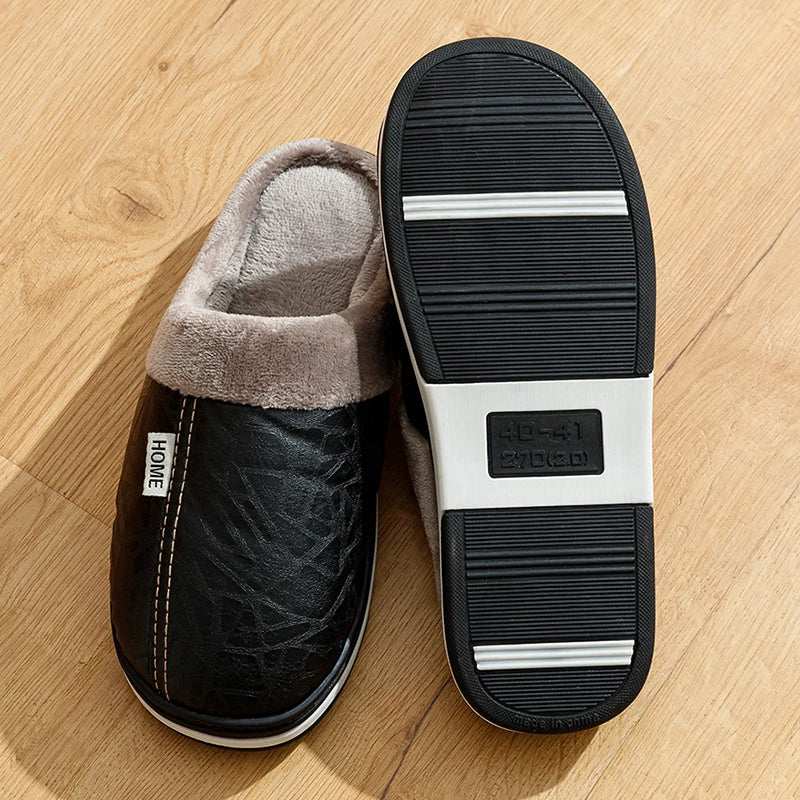 Men's Indoor Slippers – Italian Faux Leather