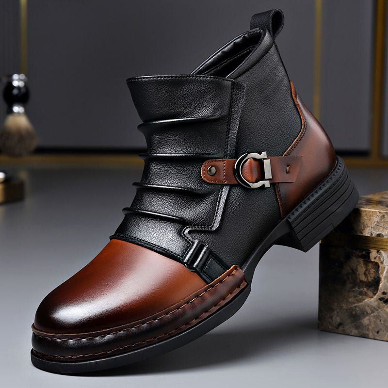 Men's Leather Boots – Durable Rubber Outsole