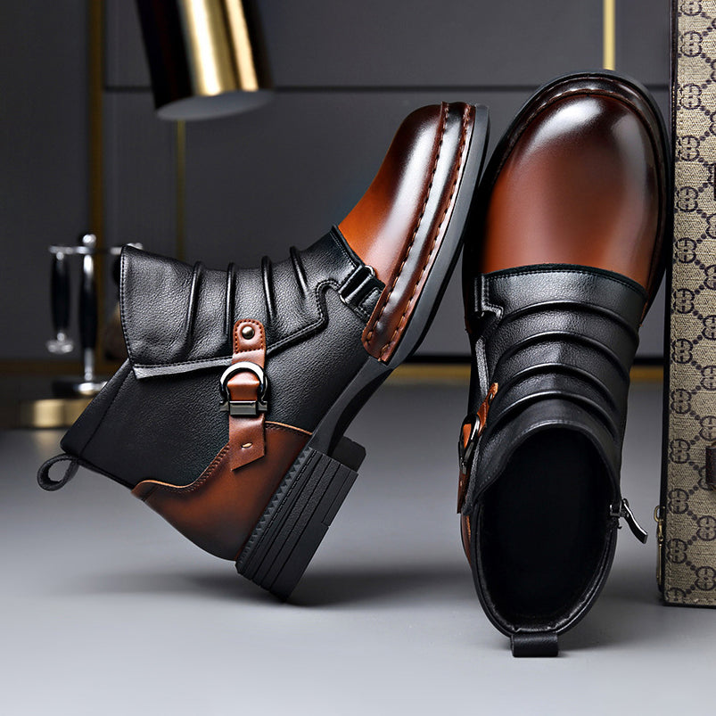 Men's Leather Boots – Durable Rubber Outsole