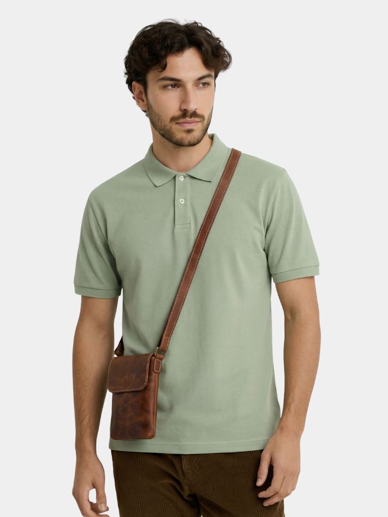 Men's Leather Shoulder Bag – Mini Luxury Crossbody