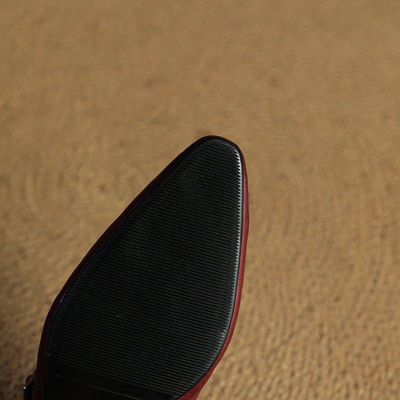 Genuine Leather Mules | Buckled Mary Jane