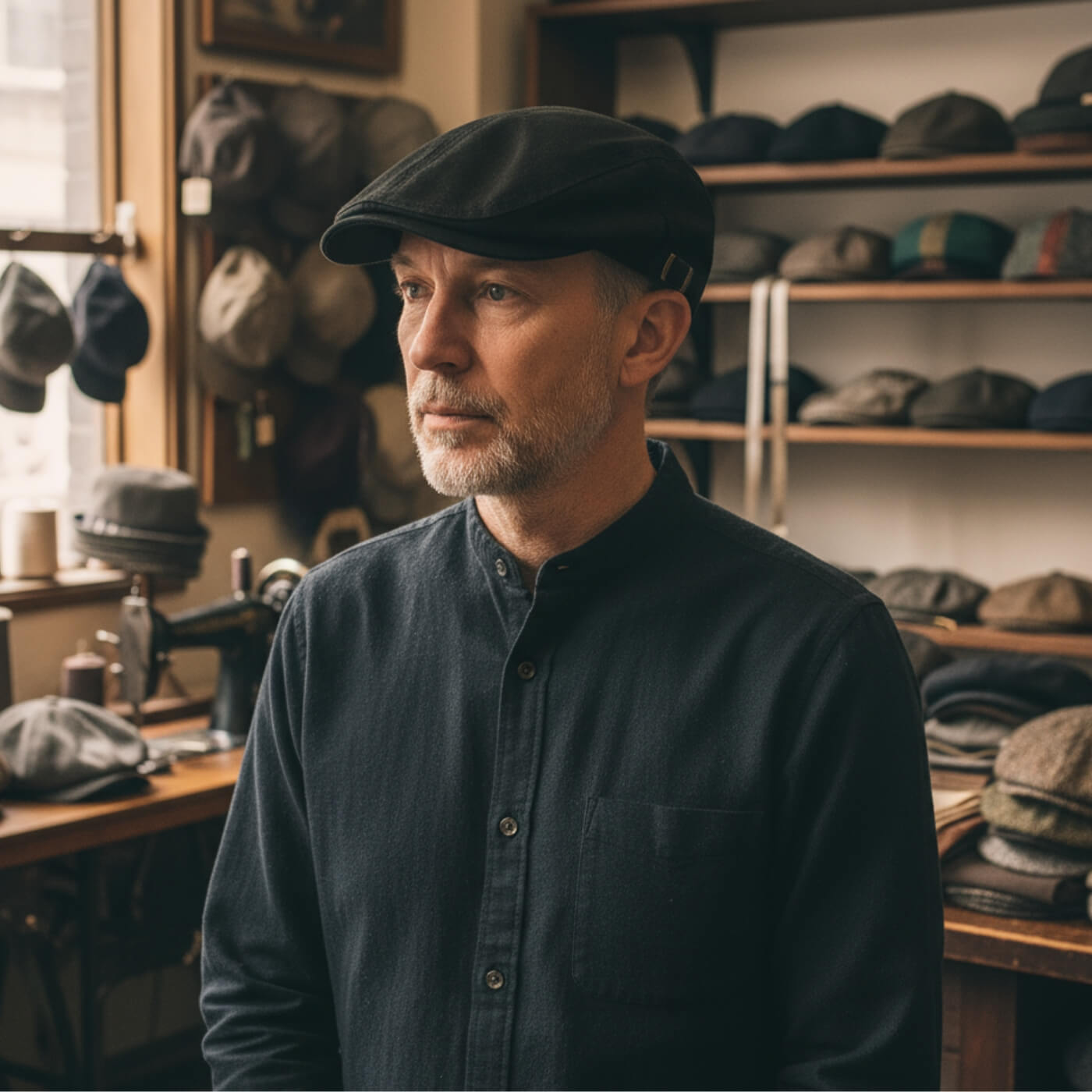 Cotton Flat Cap - Adjustable Classic