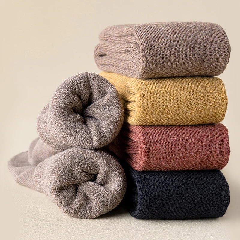 Women's Mid Calf Socks - Cozy Fleece Lined