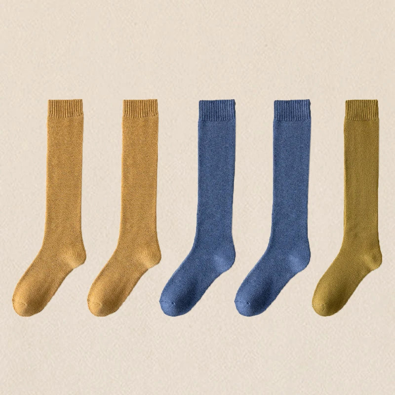 Women's Mid Calf Socks - Cozy Fleece Lined