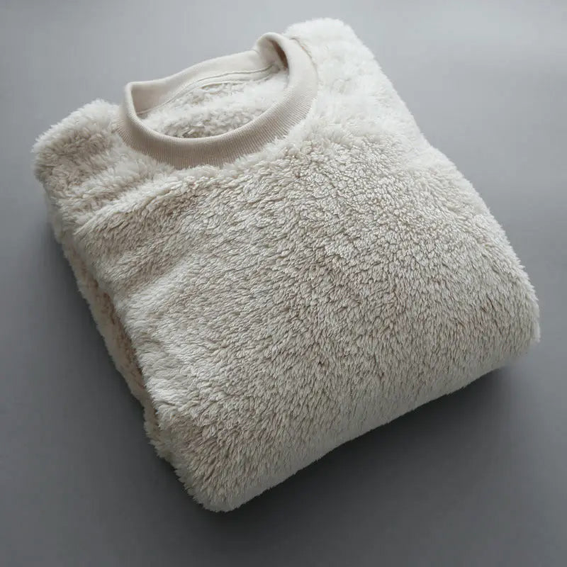 Textured Fleece Pullover | Cozy Warm Wear