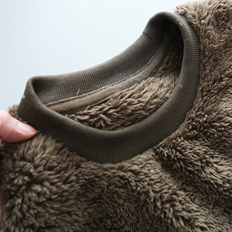 Textured Fleece Pullover | Cozy Warm Wear